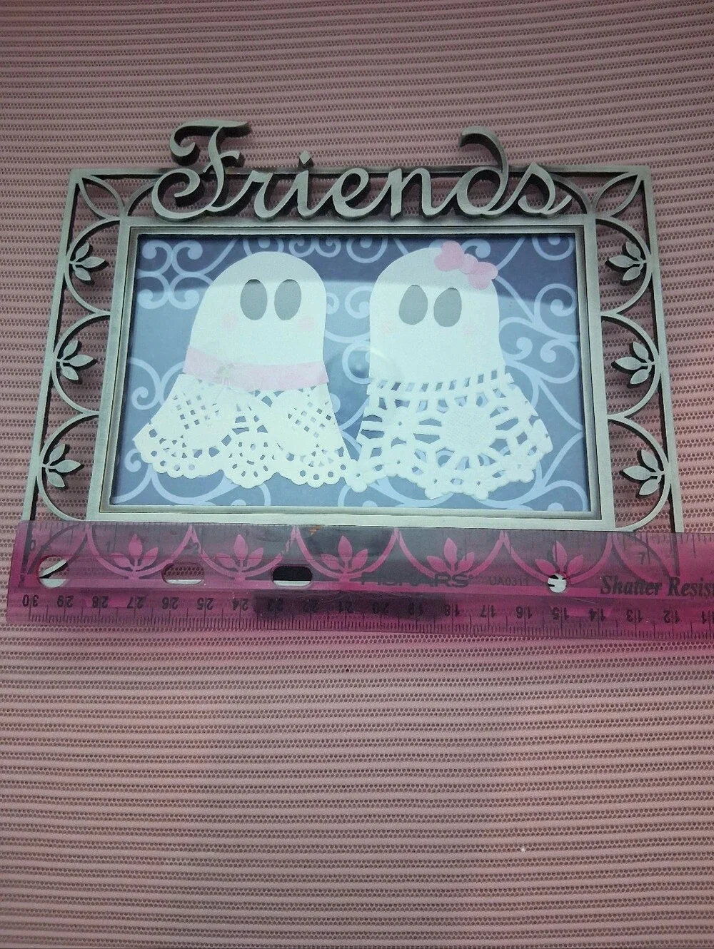 Summerween GHOUL FRIENDS Dainty Doily Paper Portrait Cute Halloween Spirits